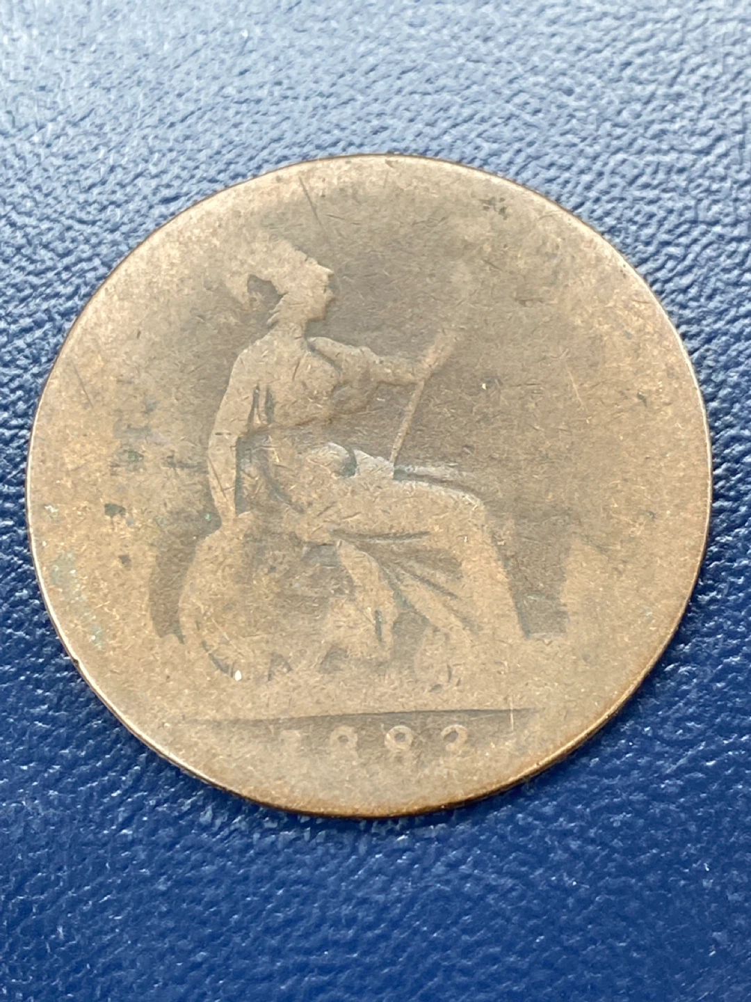 1882 British Penny Coin - photo 2