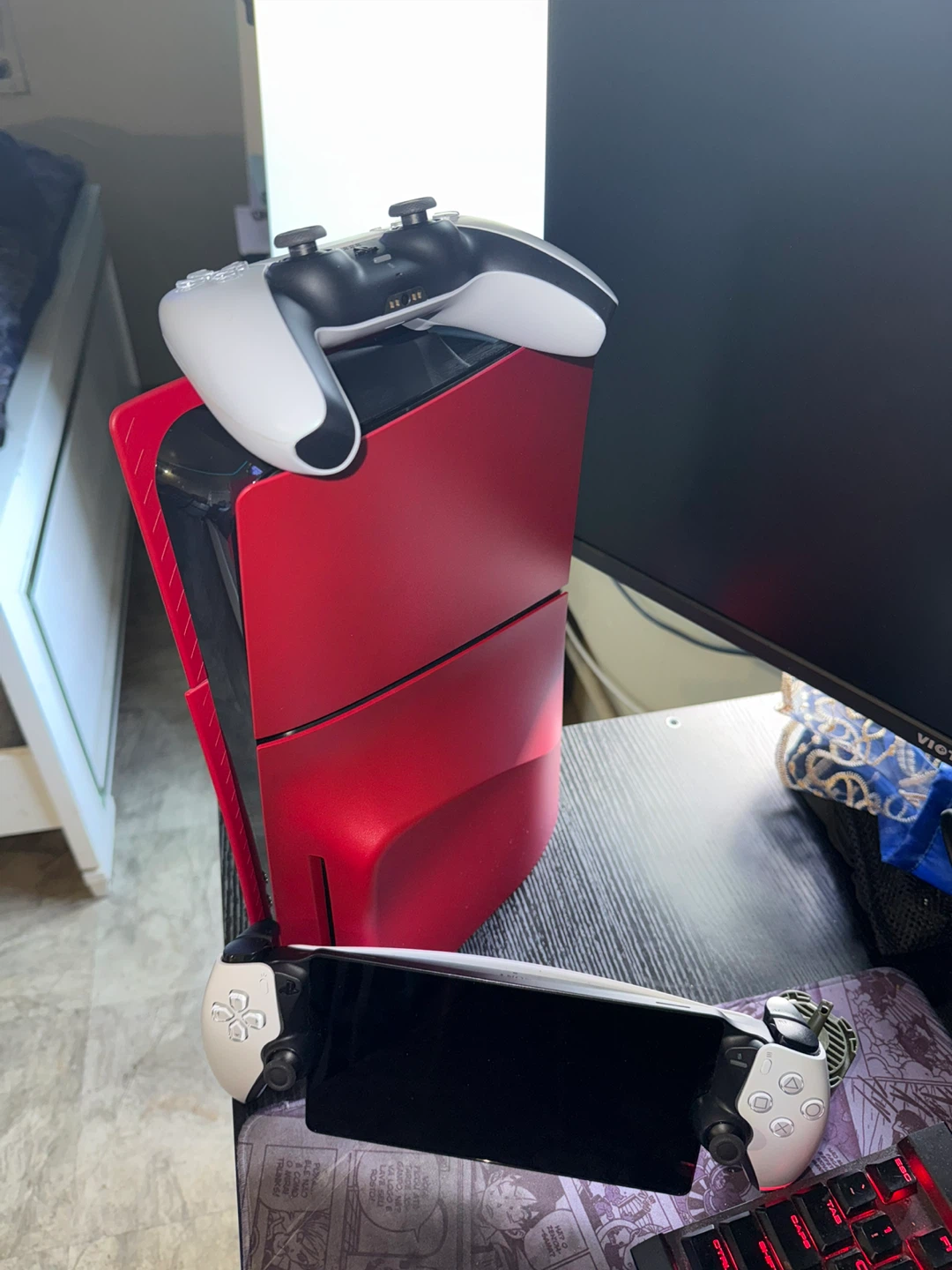 Red PlayStation 5 slim disc Console Bundle