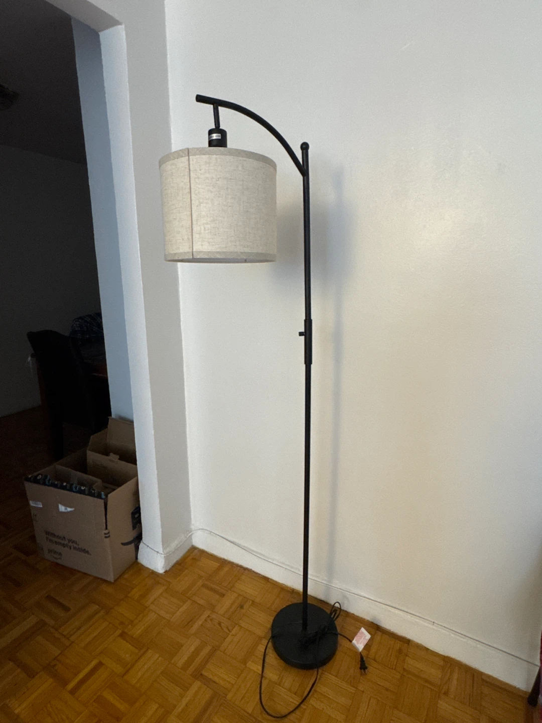 Woven Drum Lampshade Floor Lamp - photo 2