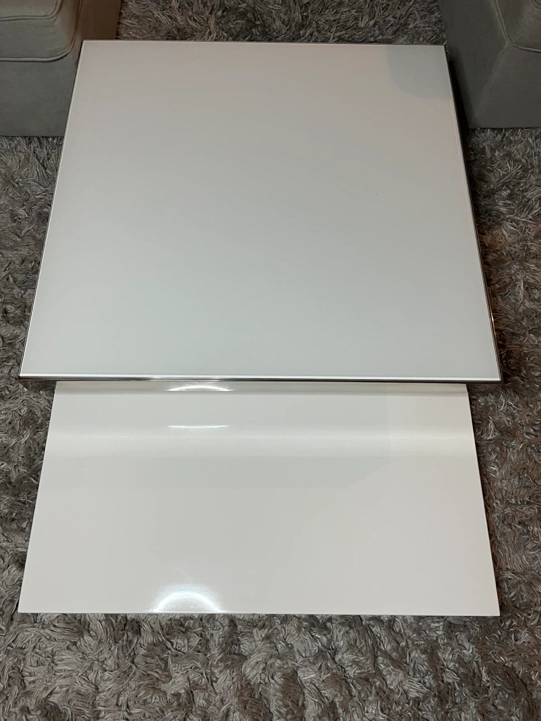 Modern White High-Gloss Coffee Table - photo 5