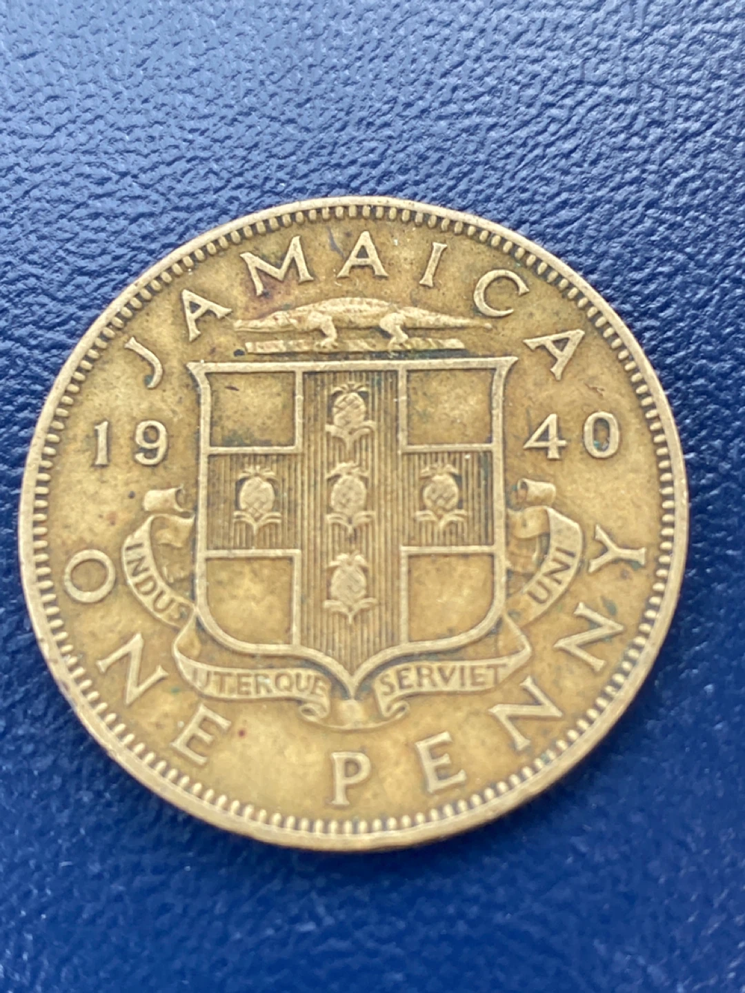 Jamaica 1940 One Penny Coin - photo 2