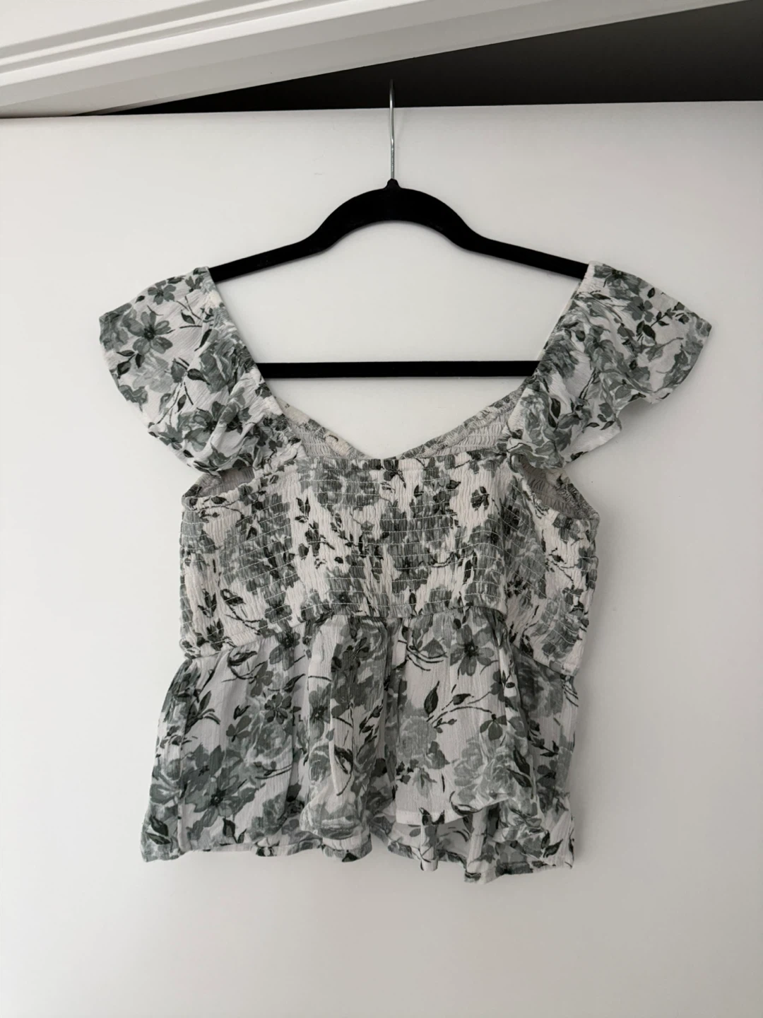 Hollister Smocked Babydoll Top | Size S - photo 2