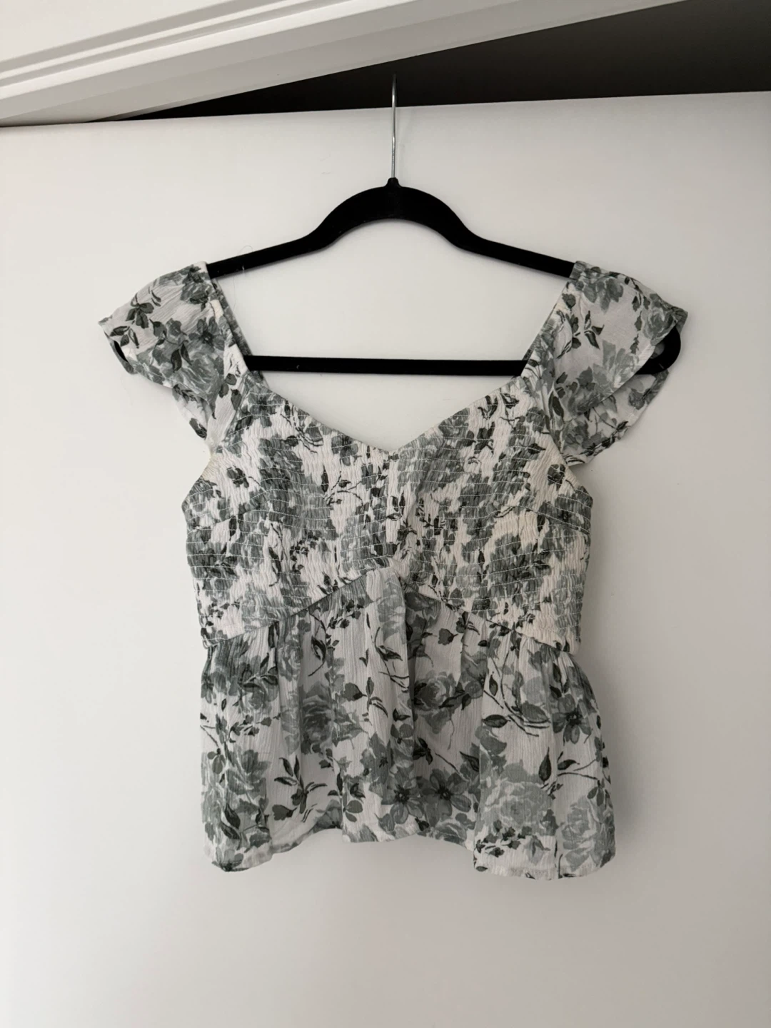 Hollister Smocked Babydoll Top | Size S