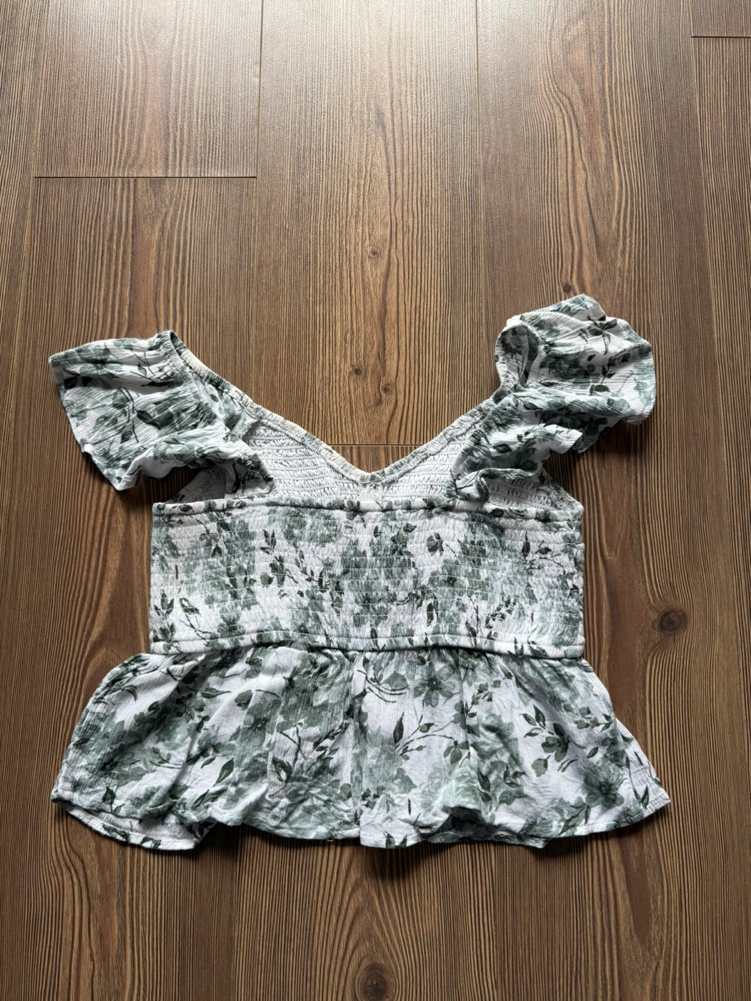 Hollister Smocked Babydoll Top | Size S - photo 5