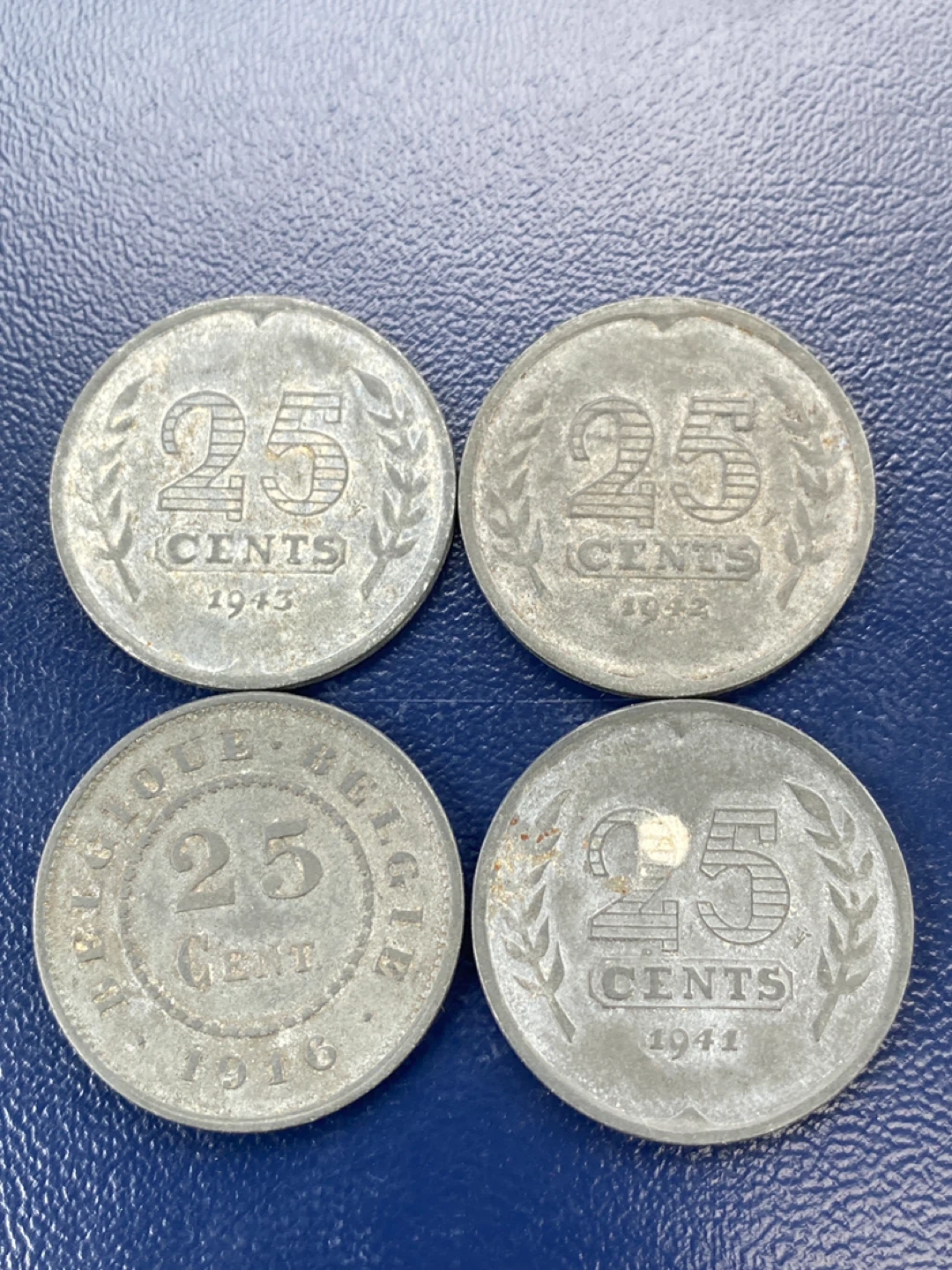 Set of 4 Vintage 25 Cent Coins - Belgium & Netherlands - photo 2