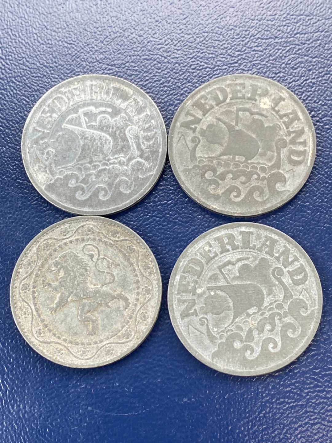 Set of 4 Vintage 25 Cent Coins - Belgium & Netherlands