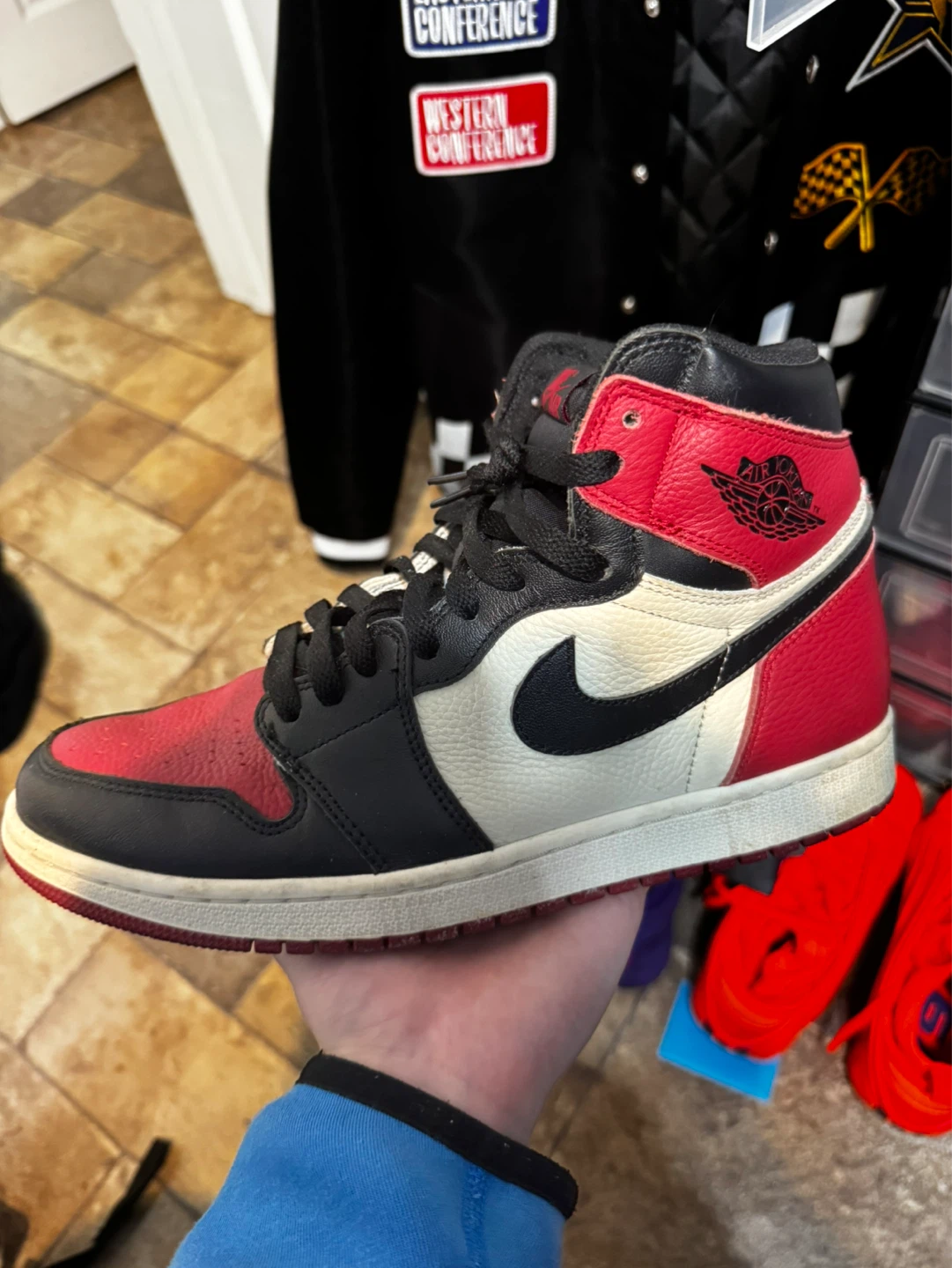 Jordan 1 Bred toe