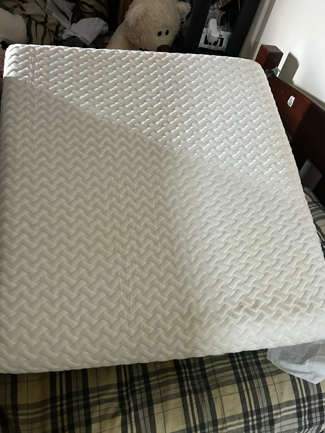 White Mattress Topper with Grey Side