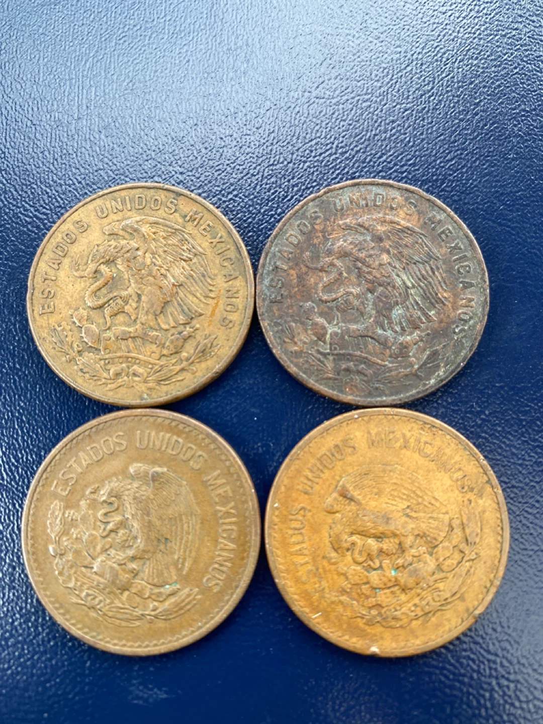 Set of 4 Mexican 20 Centavos Coins - photo 2