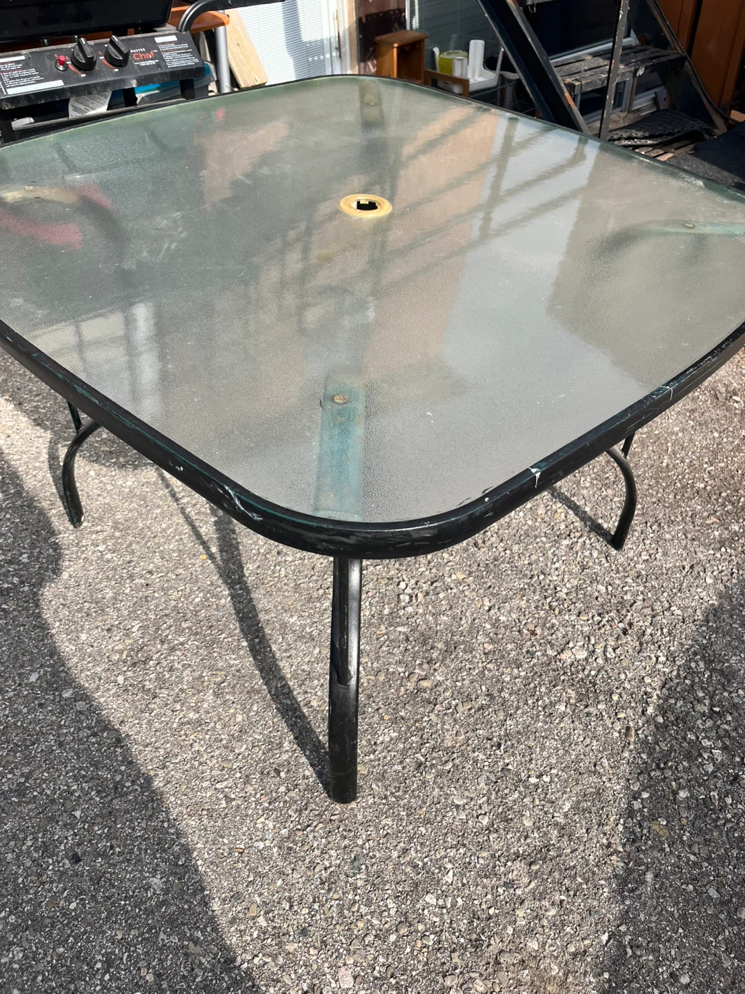 MOVING SALE ‼️ Glass Top Patio Table - photo 3