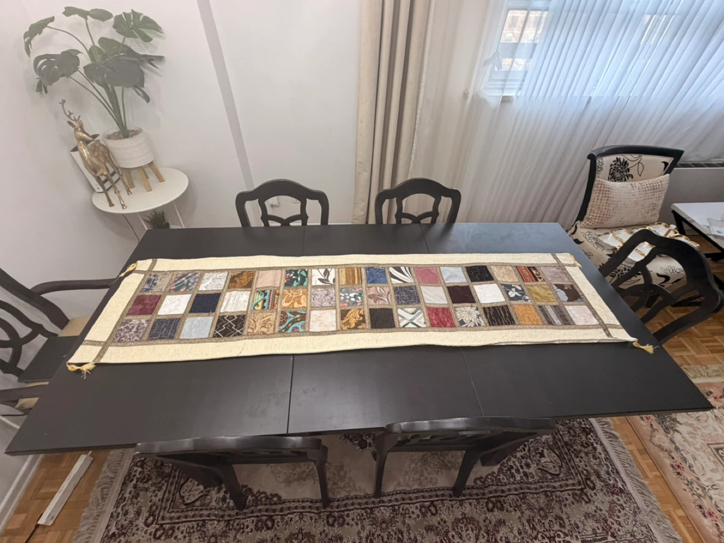 Black Dining Table with 6 Chairs - photo 2