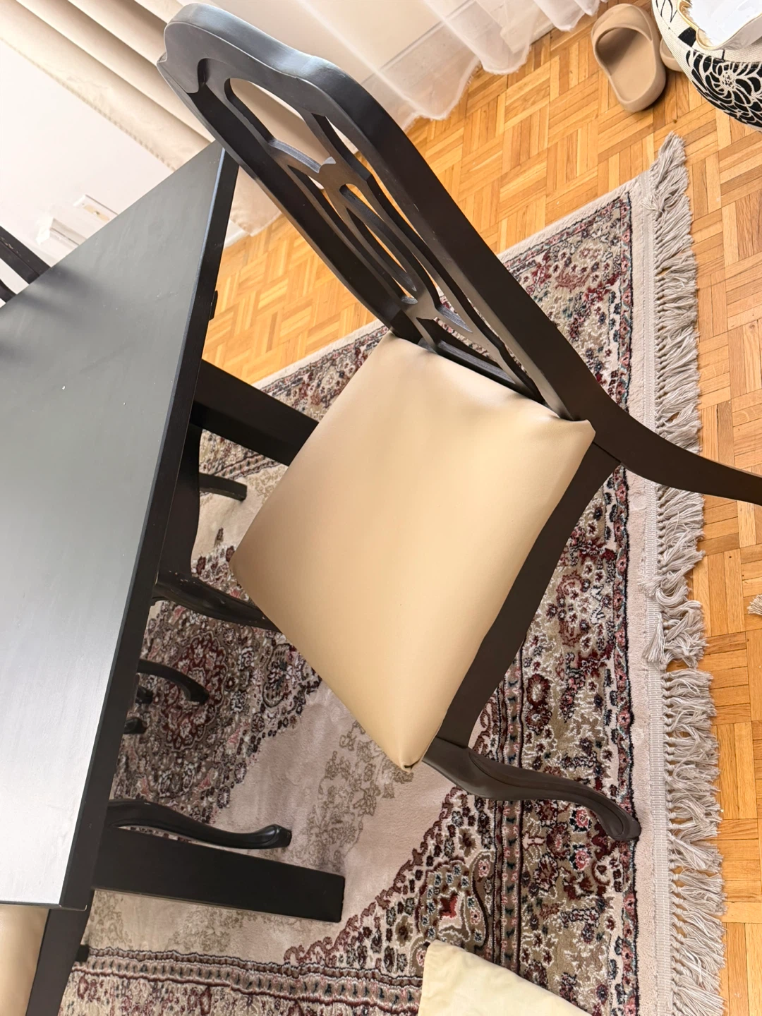 Black Dining Table with 6 Chairs - photo 5