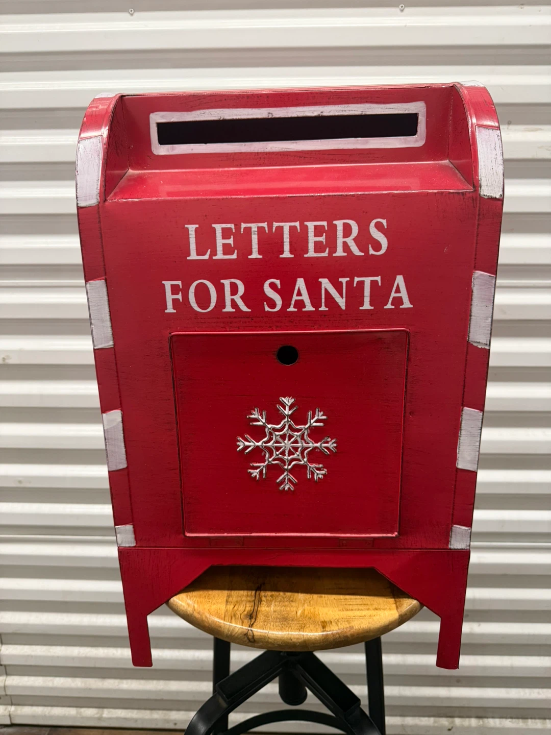 Red Letters for Santa Mailbox