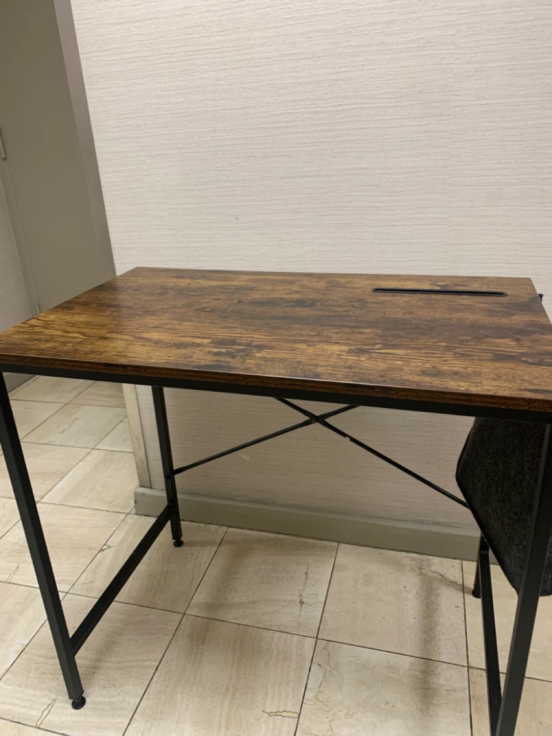Wood-look Desk with Organizer Pouch - photo 5