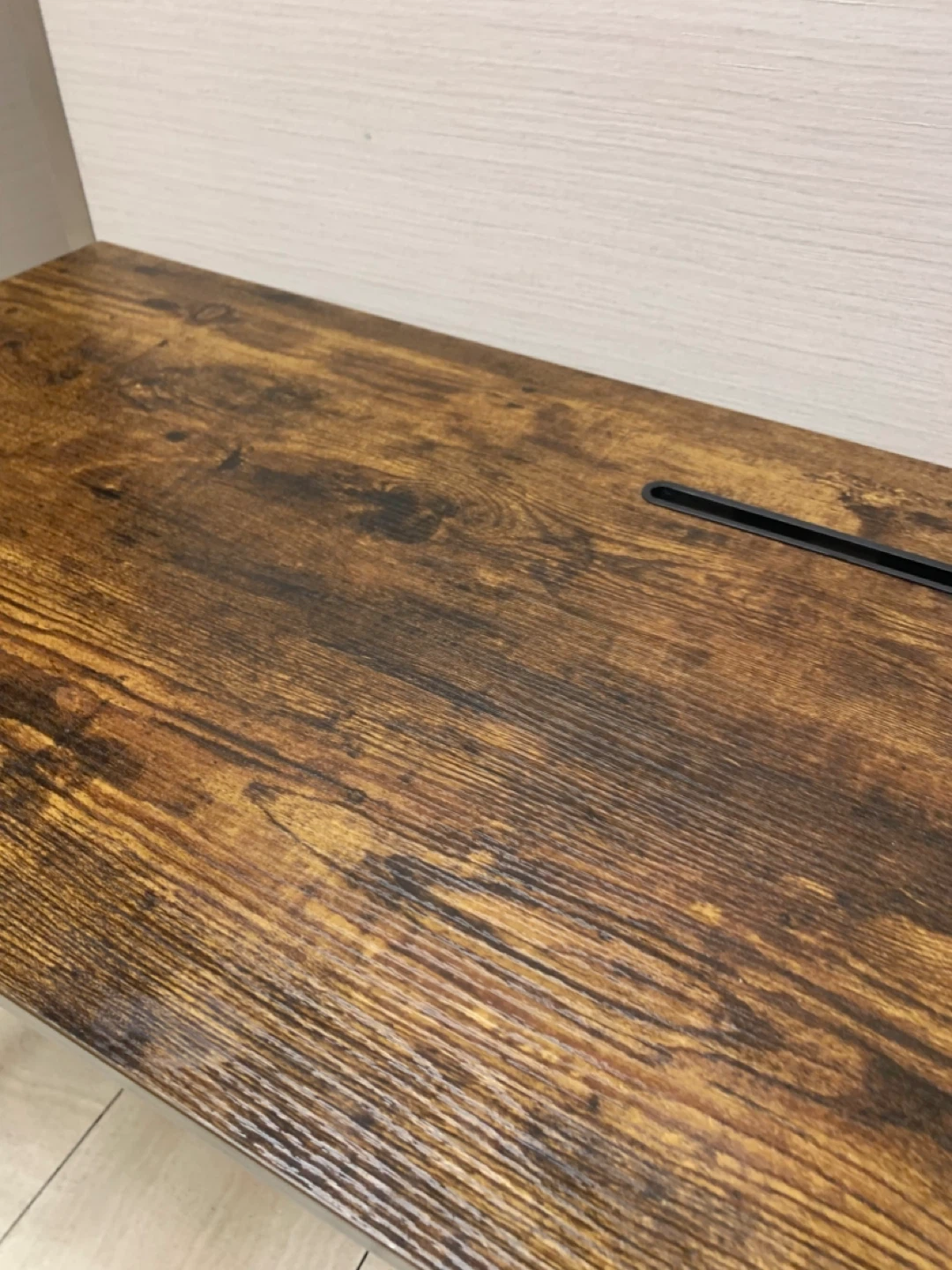 Wood-look Desk with Organizer Pouch - photo 3