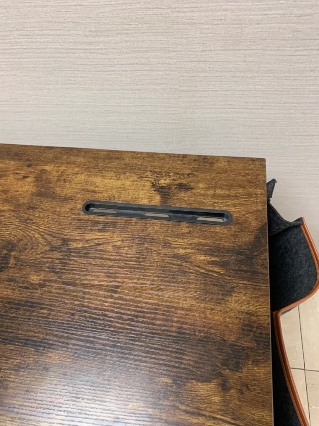 Wood-look Desk with Organizer Pouch - photo 4