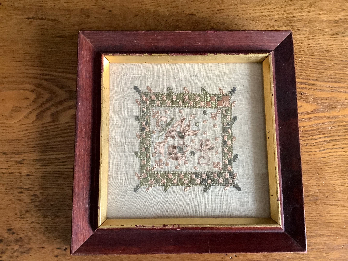 Vtg Cross Stitch Framed by T. Eaton Co 🐞 - photo 3