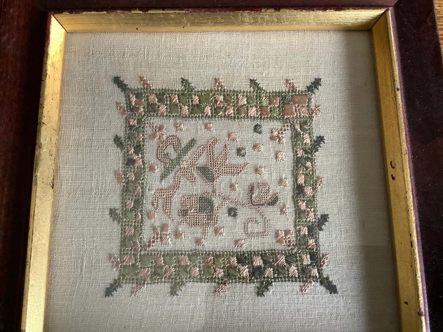 Vtg Cross Stitch Framed by T. Eaton Co 🐞 - photo 4