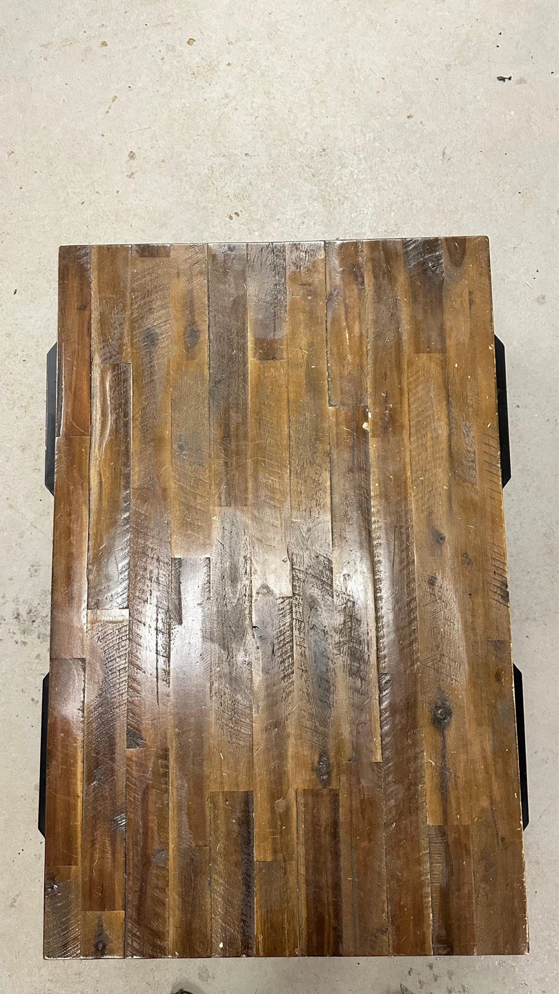 Rustic Wood Coffee Table with Storage - photo 3