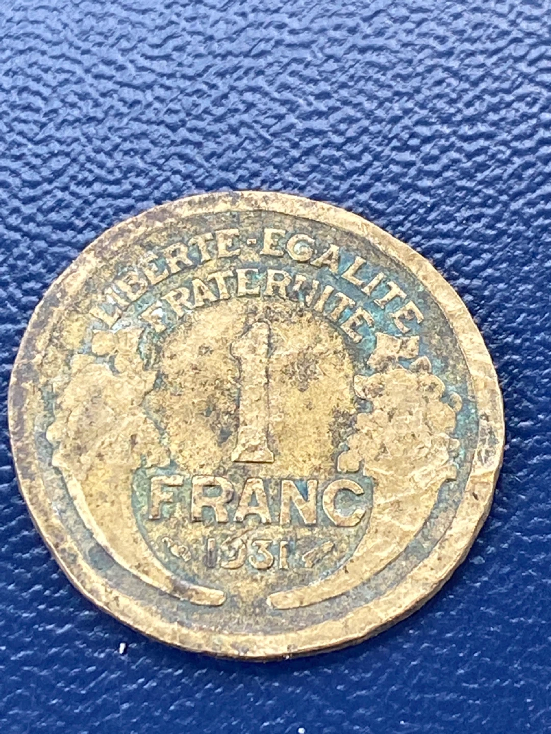 1931 France 1 Franc Coin - photo 2