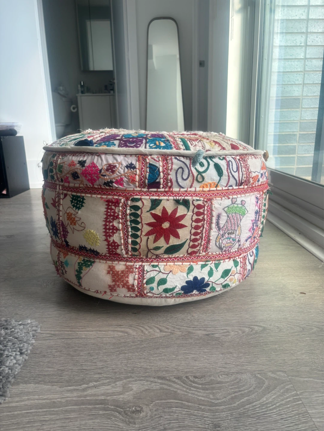 Boho Patchwork Footstool Pouf Ottoman