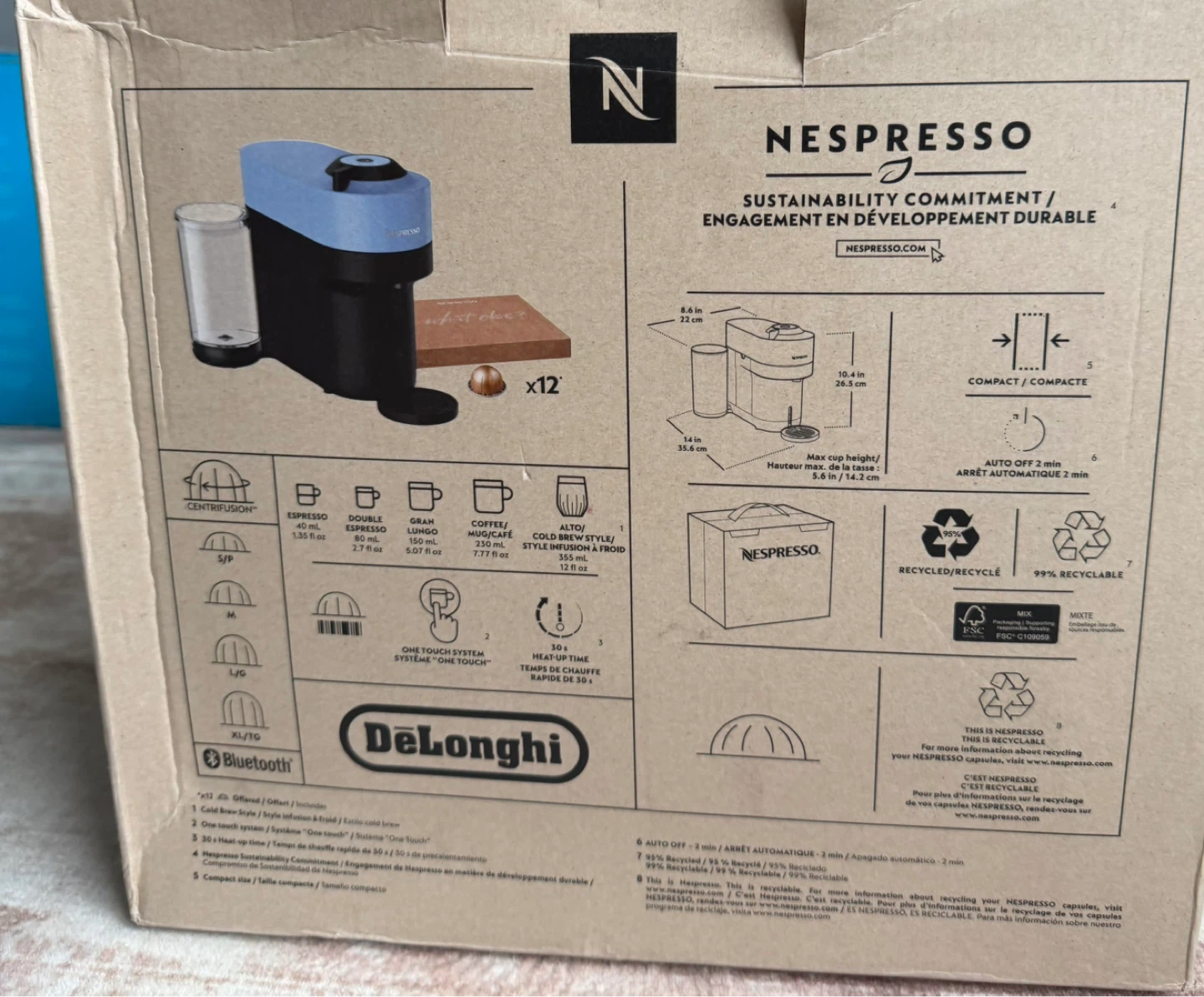 Nespresso Vertuo Pop+ Coffee Machine by De'Longhi, Pink - photo 2