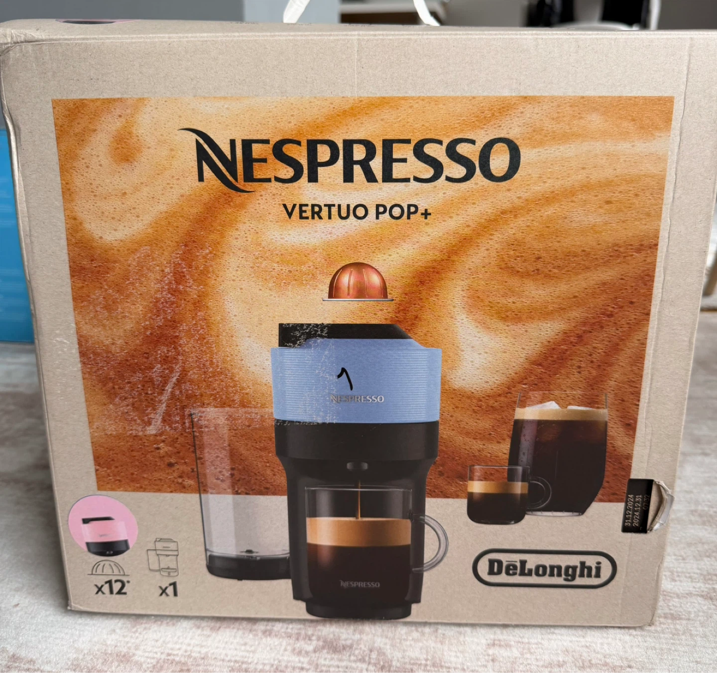 Nespresso Vertuo Pop+ Coffee Machine by De'Longhi, Pink