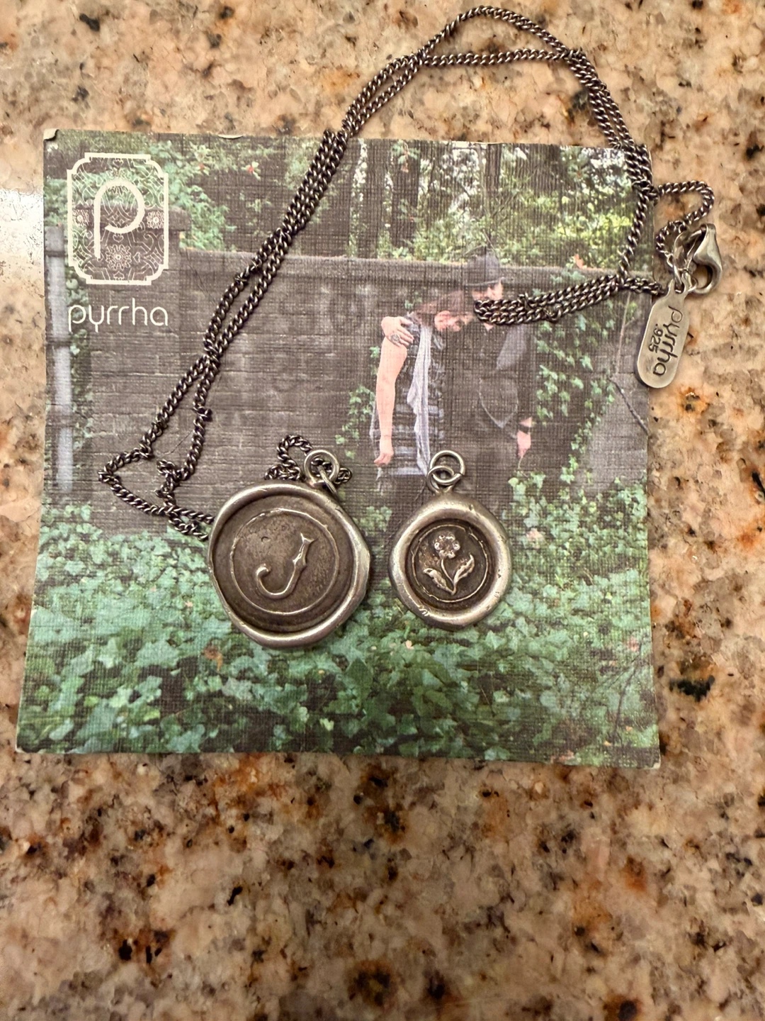 Pyrrha "J" Initial Pendant