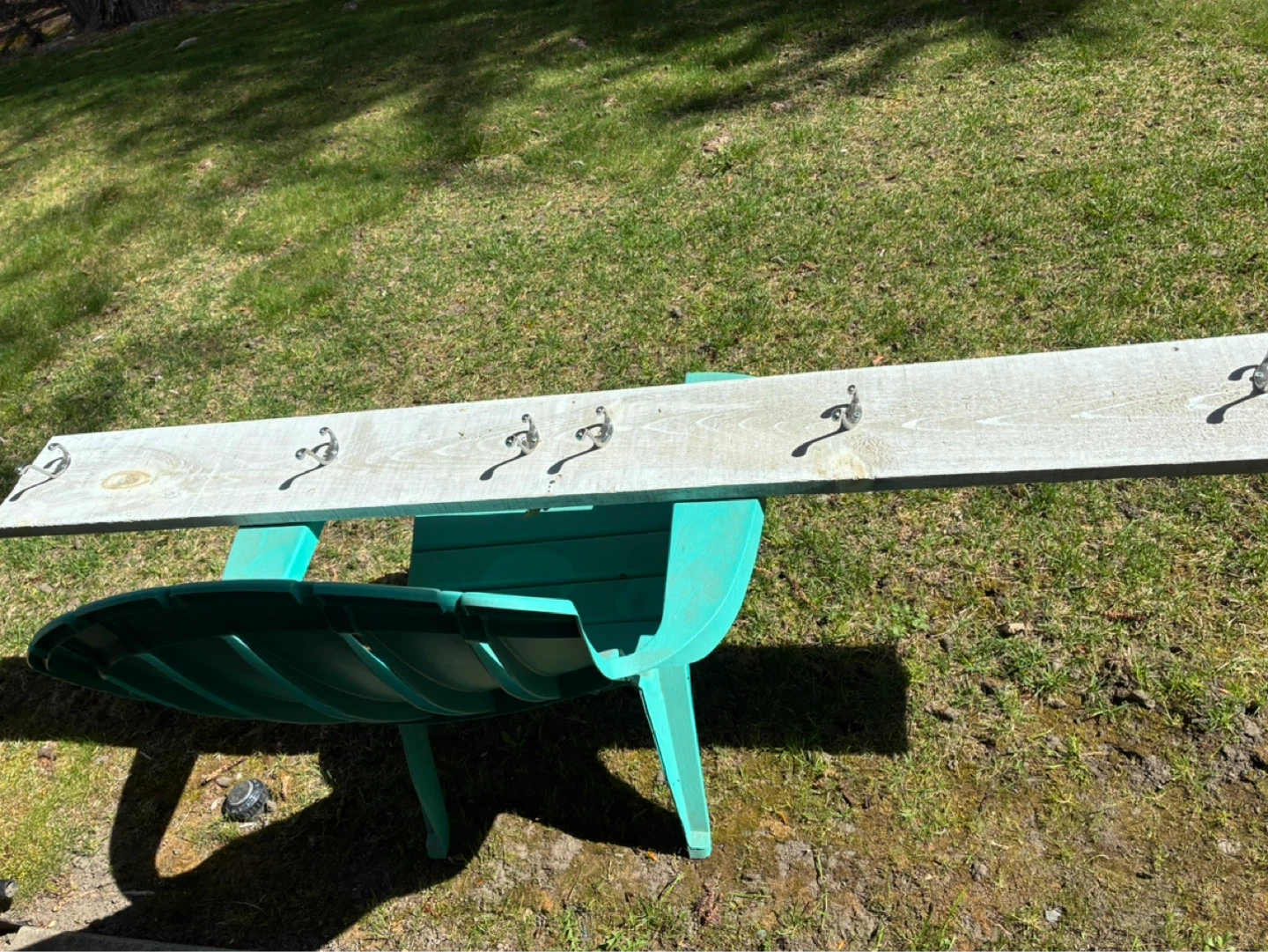 Wooden Coat Rack with 6 Hooks