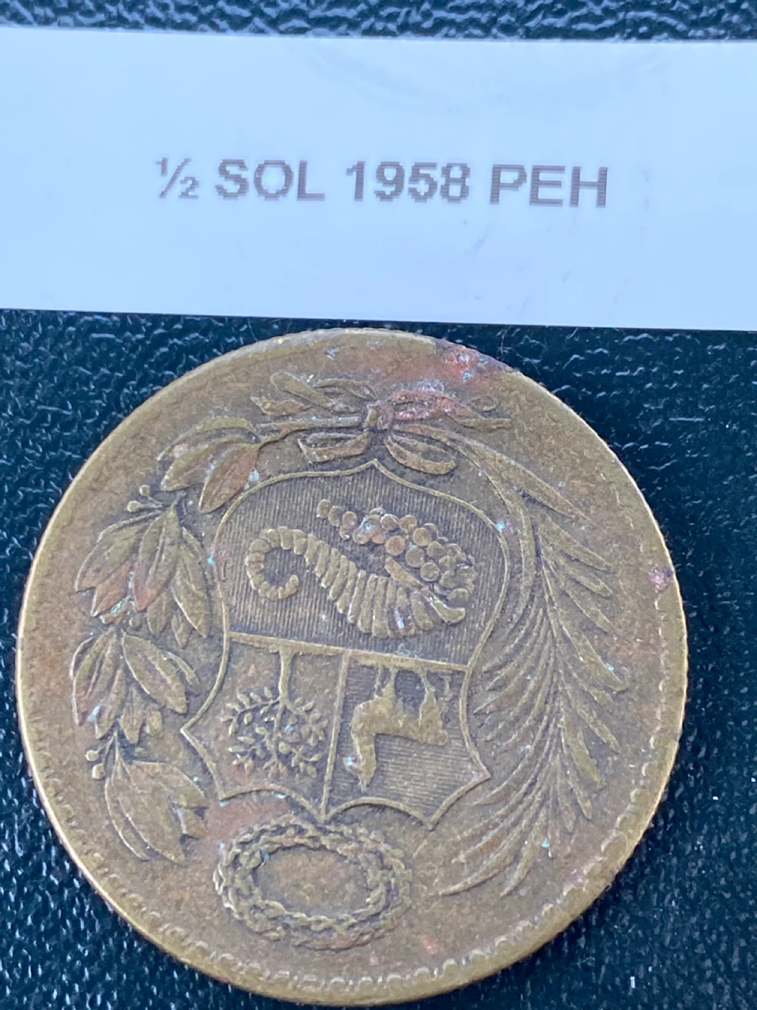 1958 Peru 1/2 Sol Coin