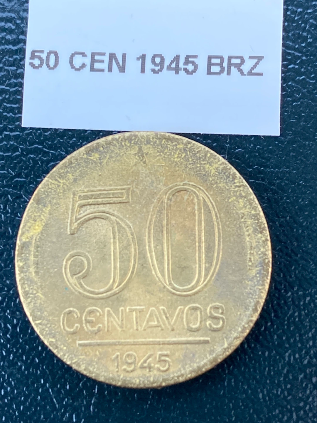 1945 Brazil 50 Centavos Coin Eror - photo 3