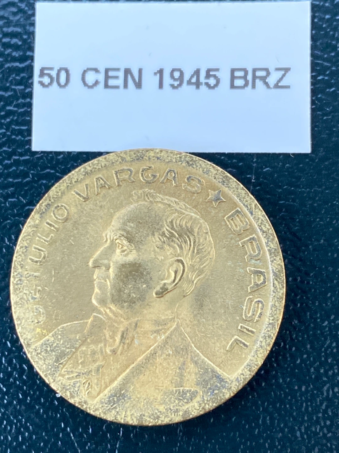 1945 Brazil 50 Centavos Coin Eror - photo 2