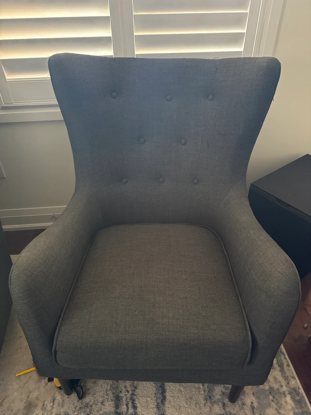 Grey Tufted Accent Chair