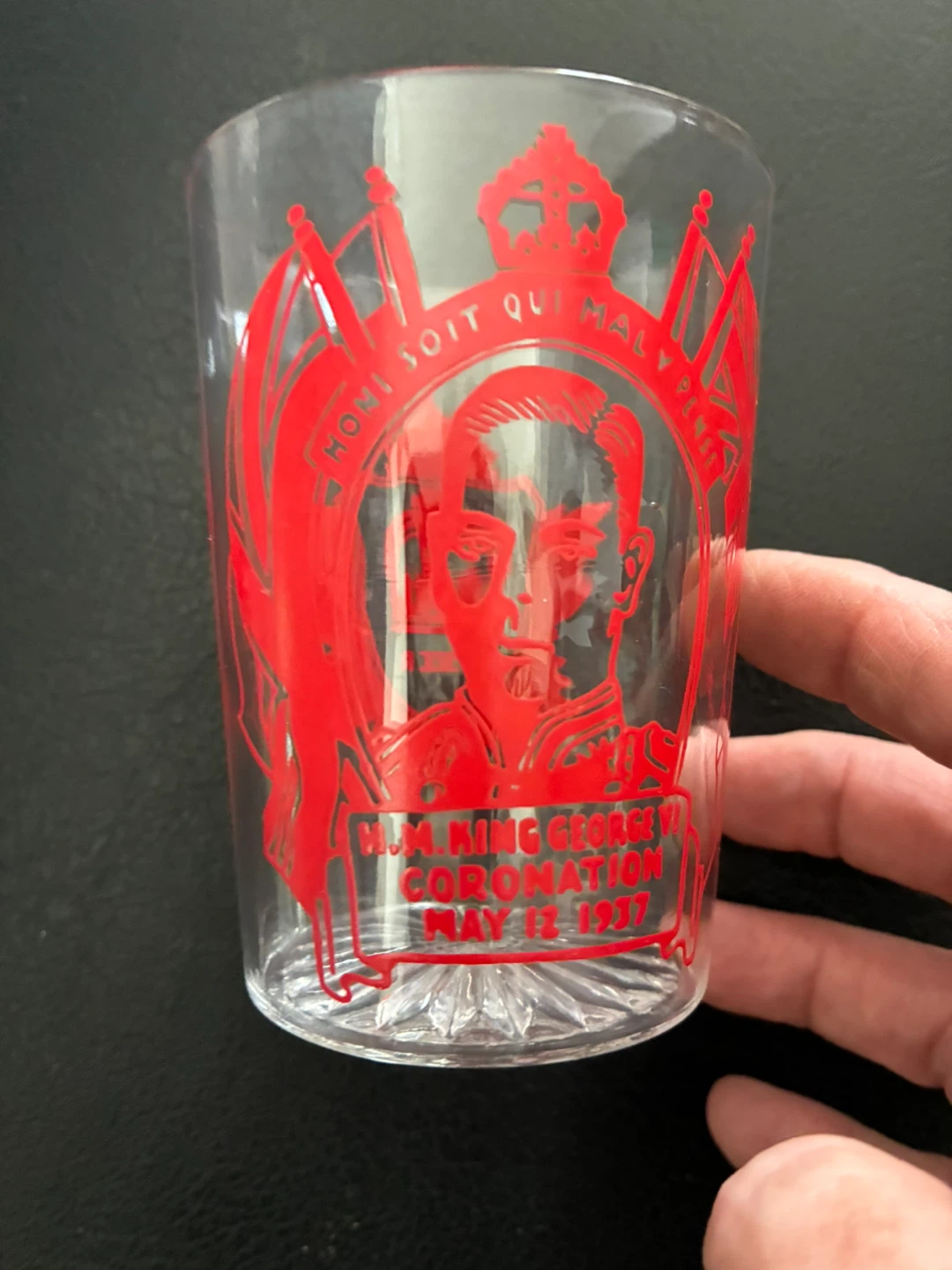 5 King George VI Coronation Commemorative Glass 1937
