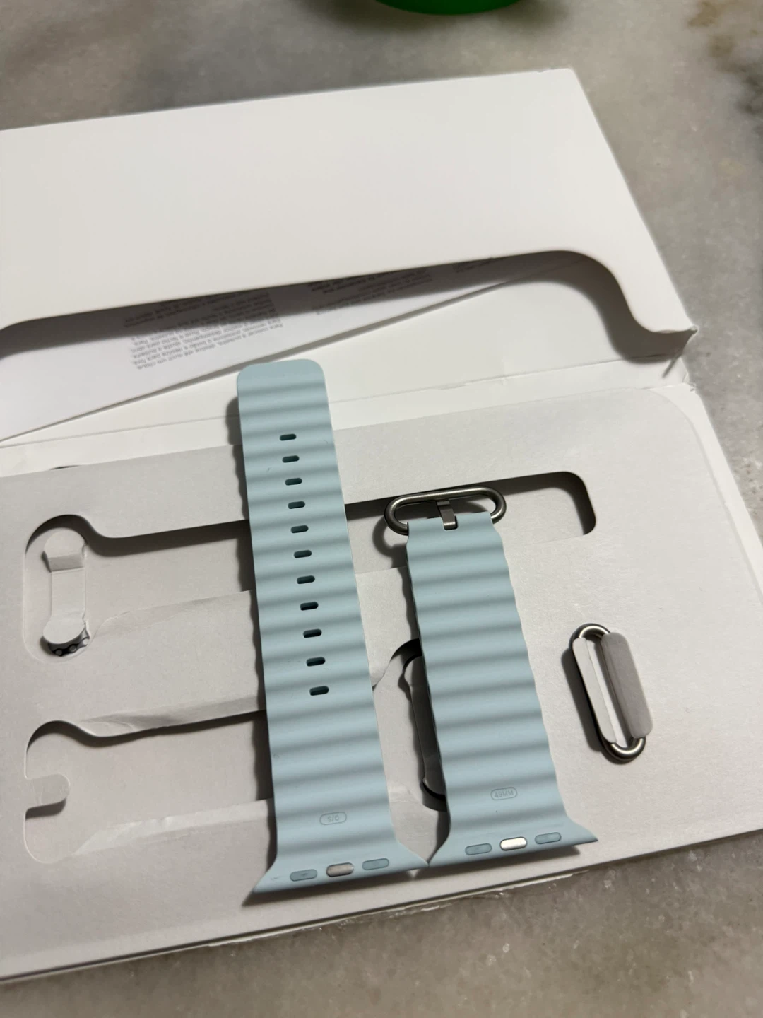 Apple Ocean Band, 49mm, Ice Blue, Small - photo 2