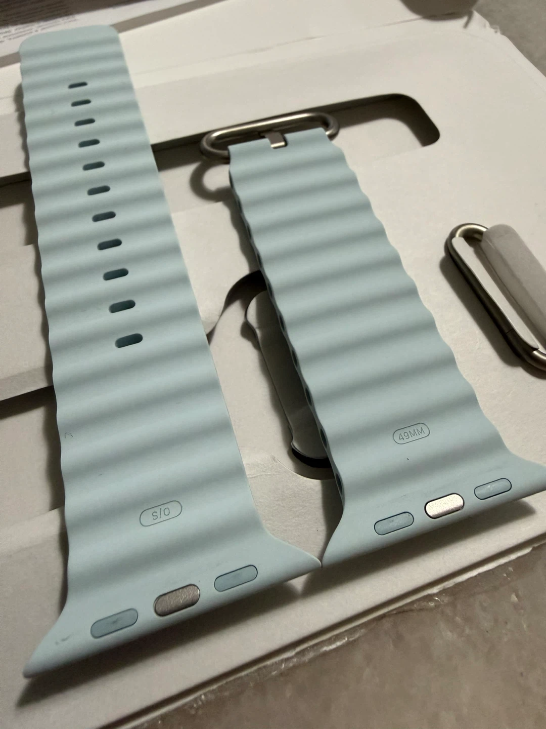 Apple Ocean Band, 49mm, Ice Blue, Small - photo 4