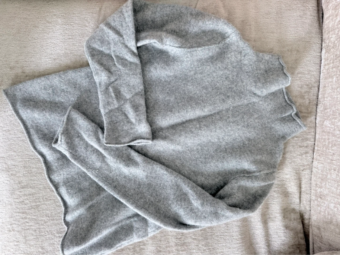 Grey Cashmere mockneck sweater