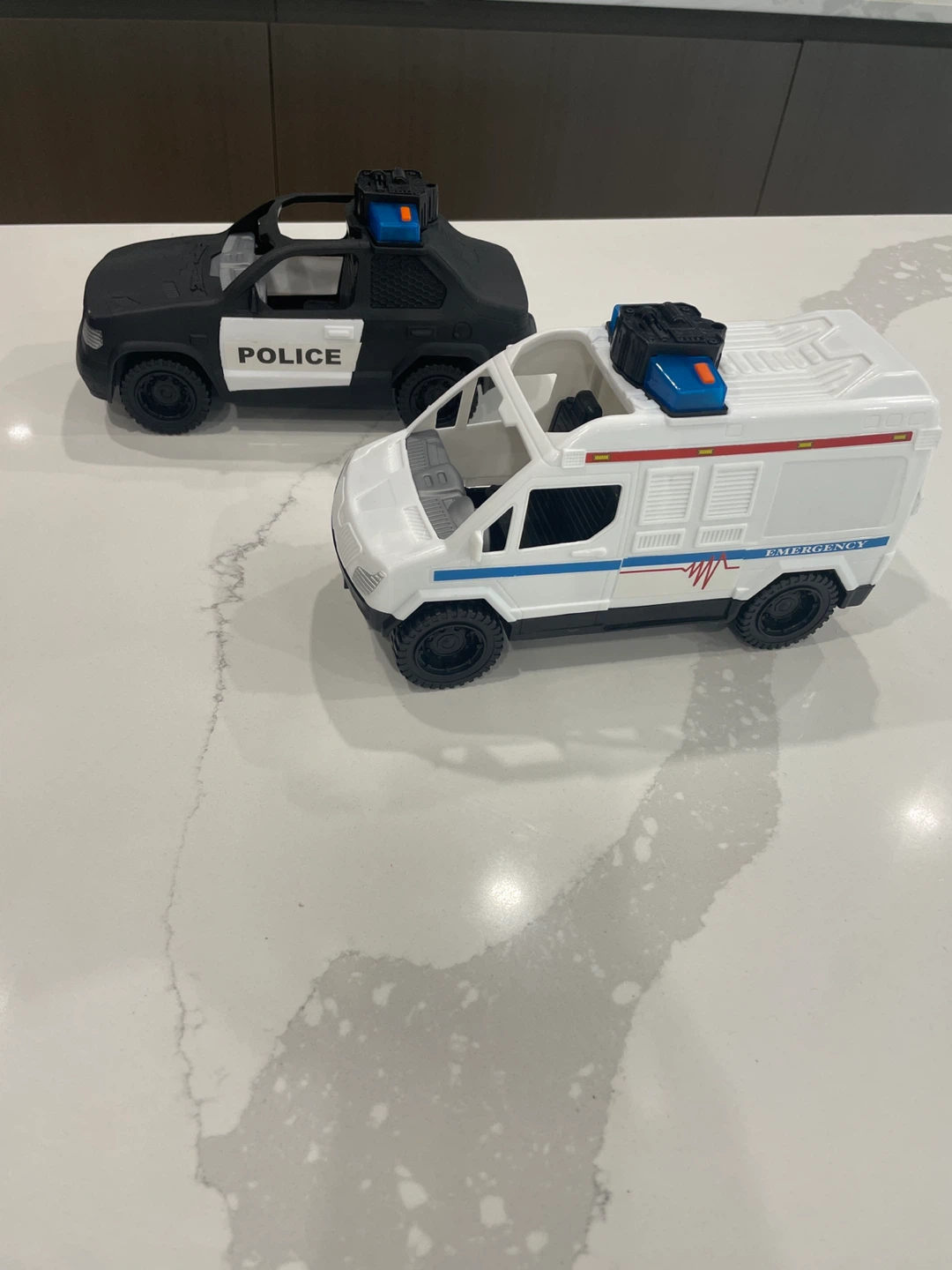 Toy Police Car and Emergency Van Set