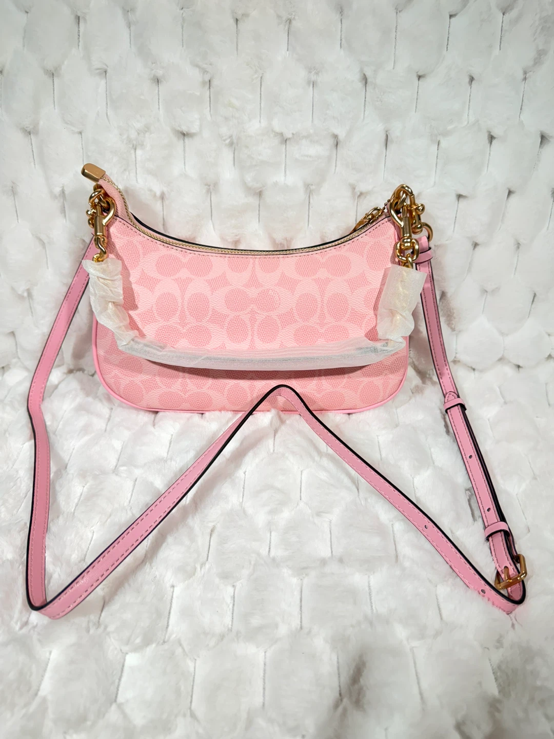 🔥 Coach Teri Shoulder Bag | Pink Pebbled Leather | ✨ - photo 2