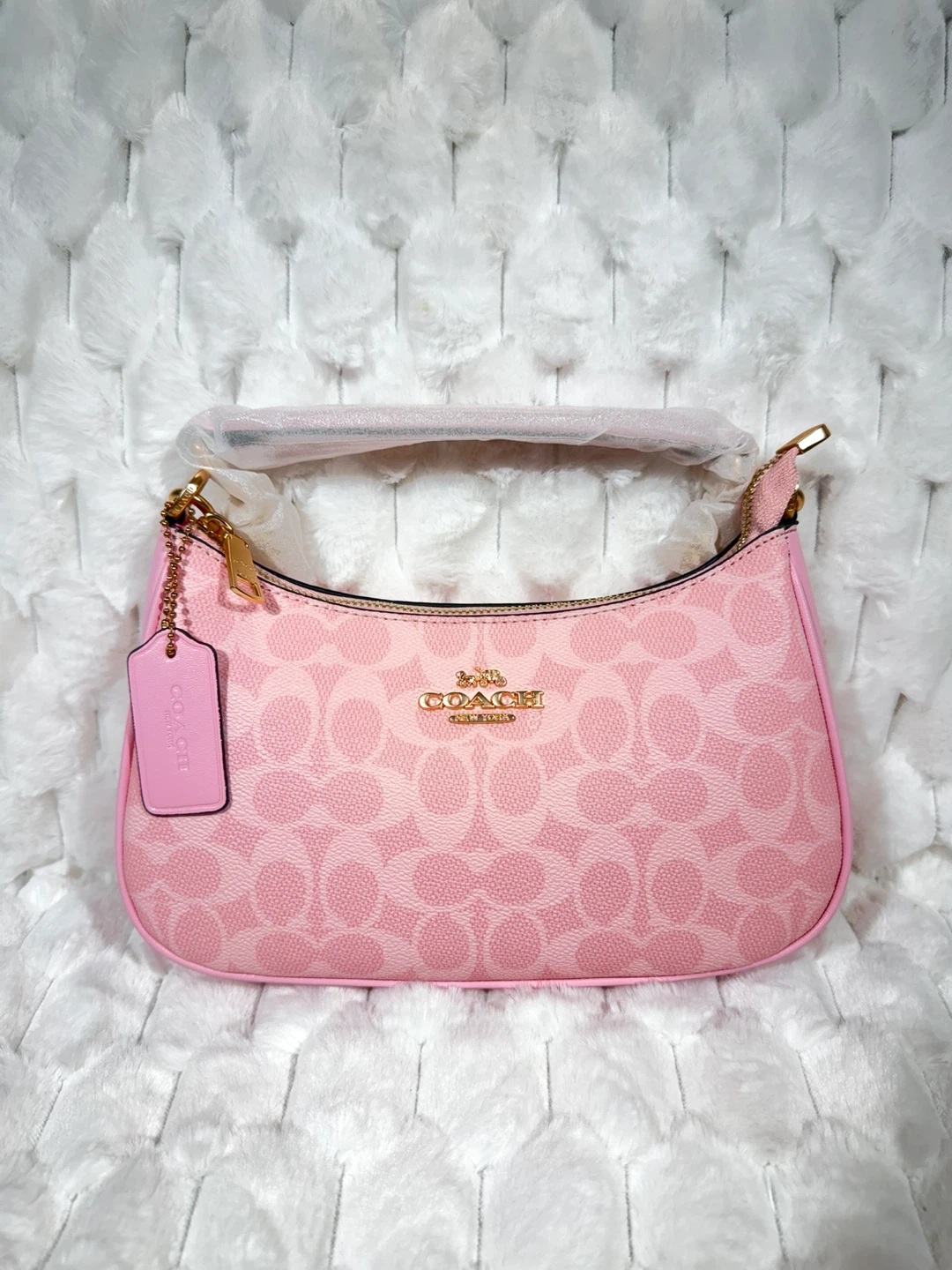 🔥 Coach Teri Shoulder Bag | Pink Pebbled Leather | ✨