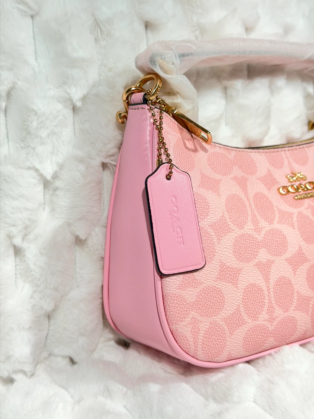 🔥 Coach Teri Shoulder Bag | Pink Pebbled Leather | ✨ - photo 3