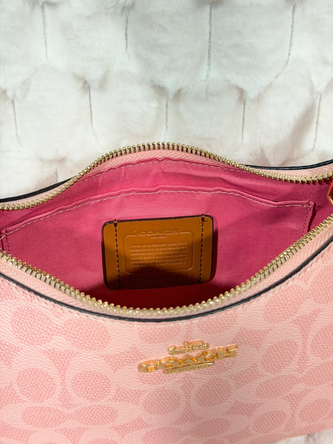 🔥 Coach Teri Shoulder Bag | Pink Pebbled Leather | ✨ - photo 5