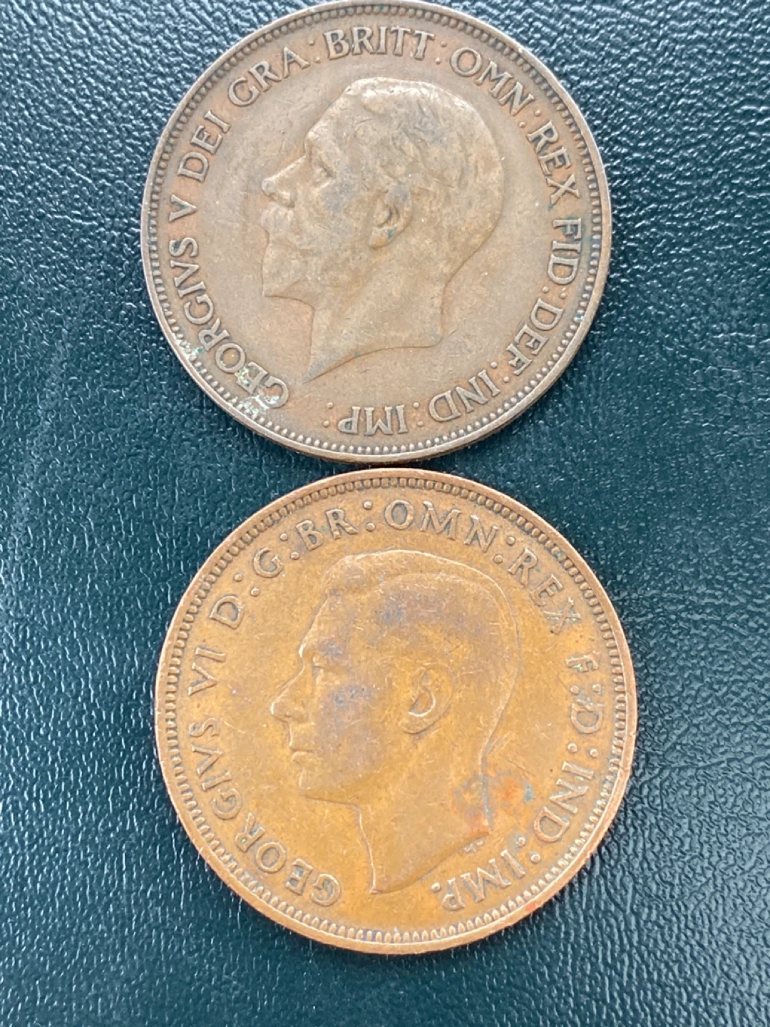 Two British Penny Coins - 1928 and 1944 - photo 2