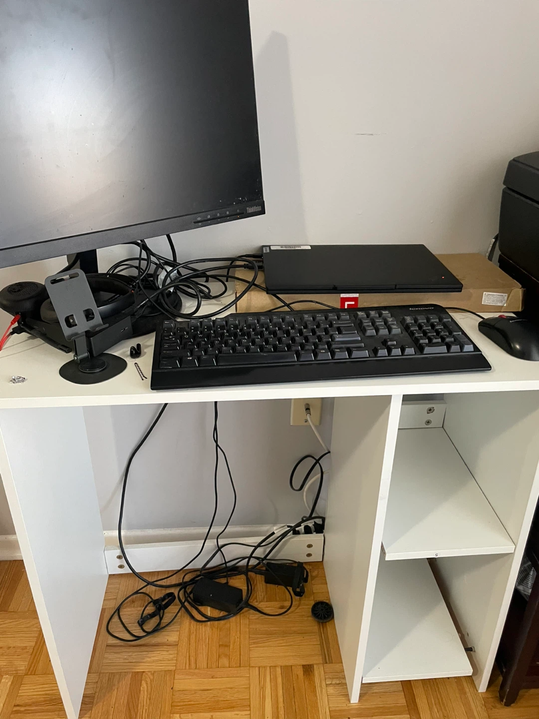 White Desk with Shelving - photo 3