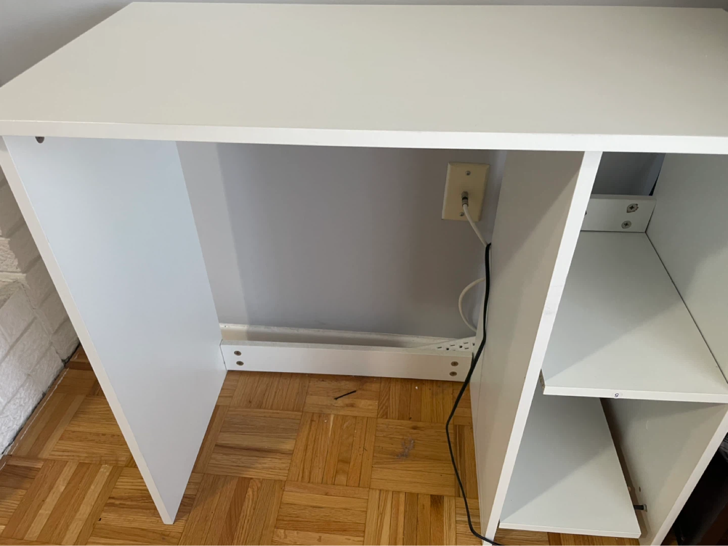 White Desk with Shelving