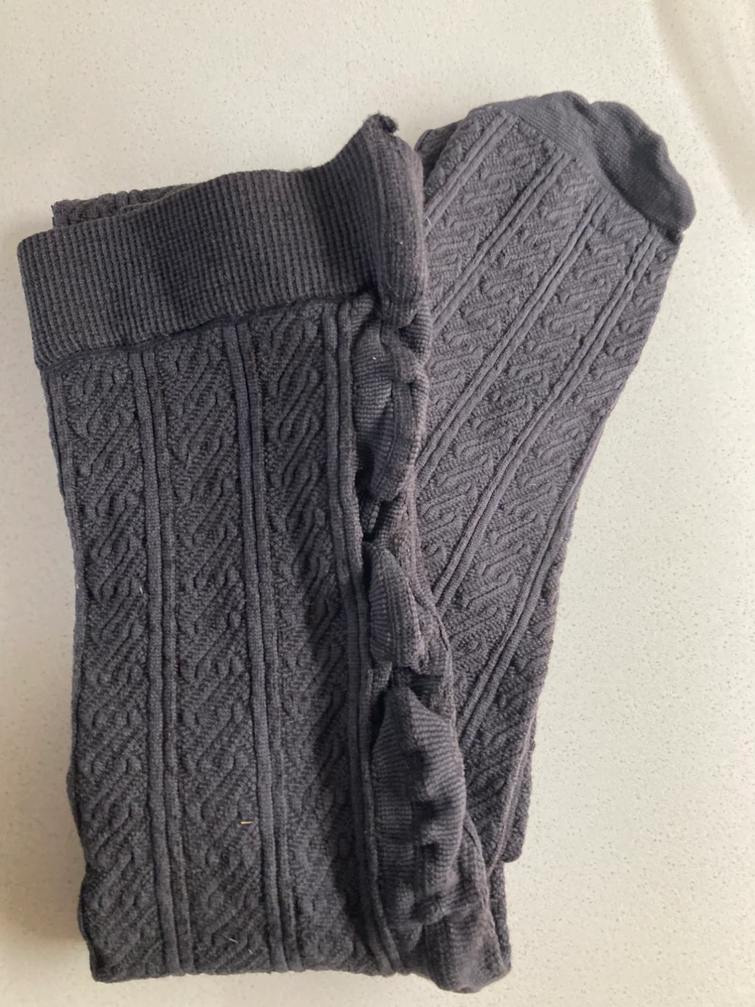 NEW Charcoal Grey Cable Knit Tights