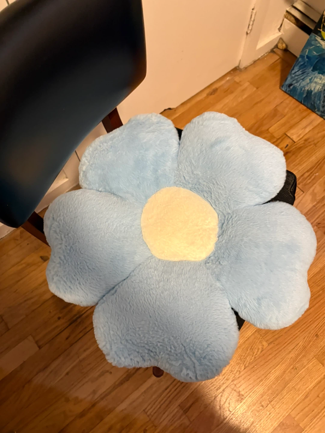 Light Blue Flower Plush Cushion - photo 3