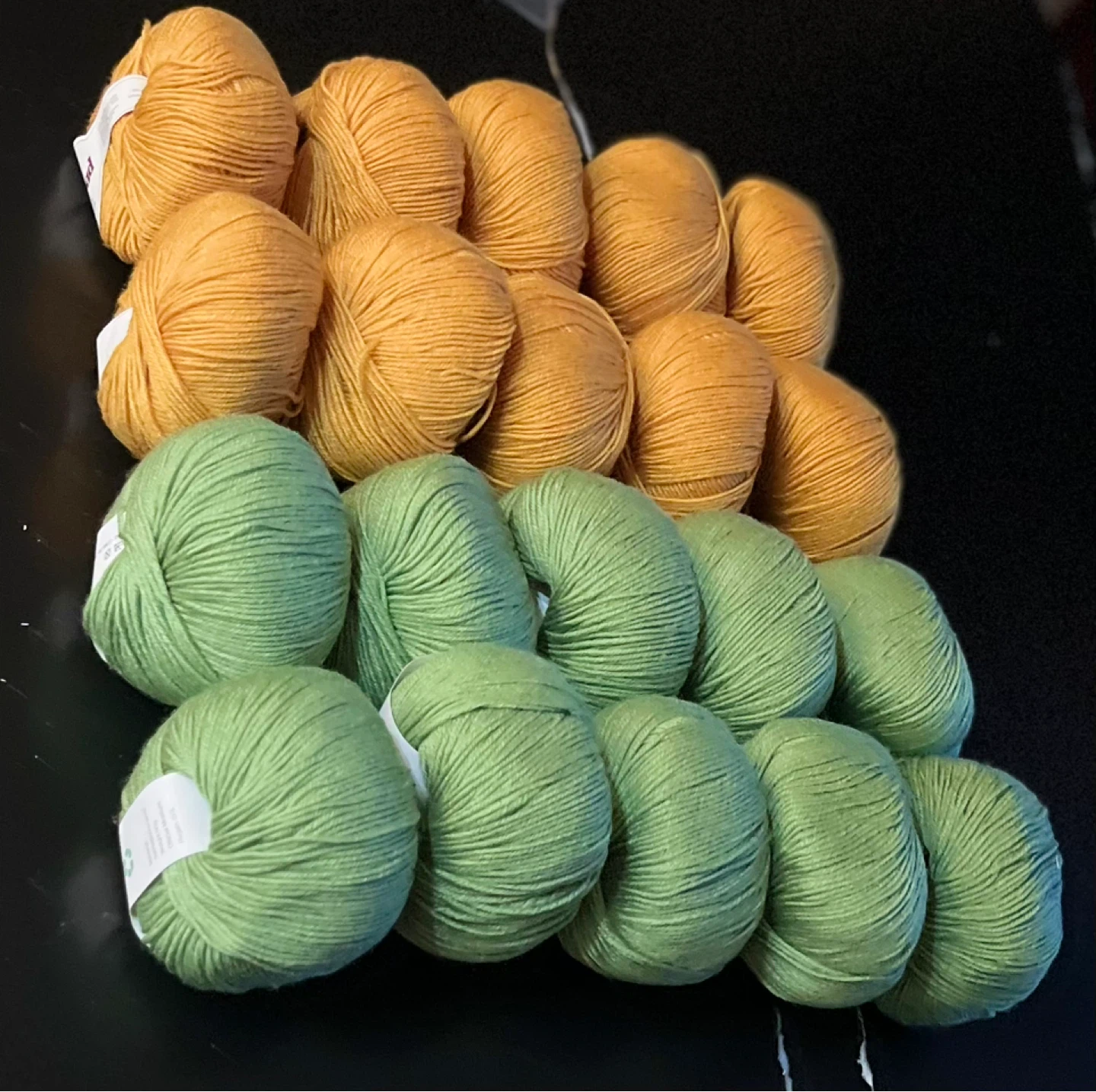 20 Balls of Yarn - Mustard Yellow and Sage Green - photo 2