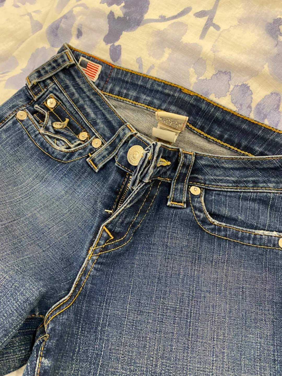 True Religion Brand Jeans Women's Size 28 Flare Blue Denim