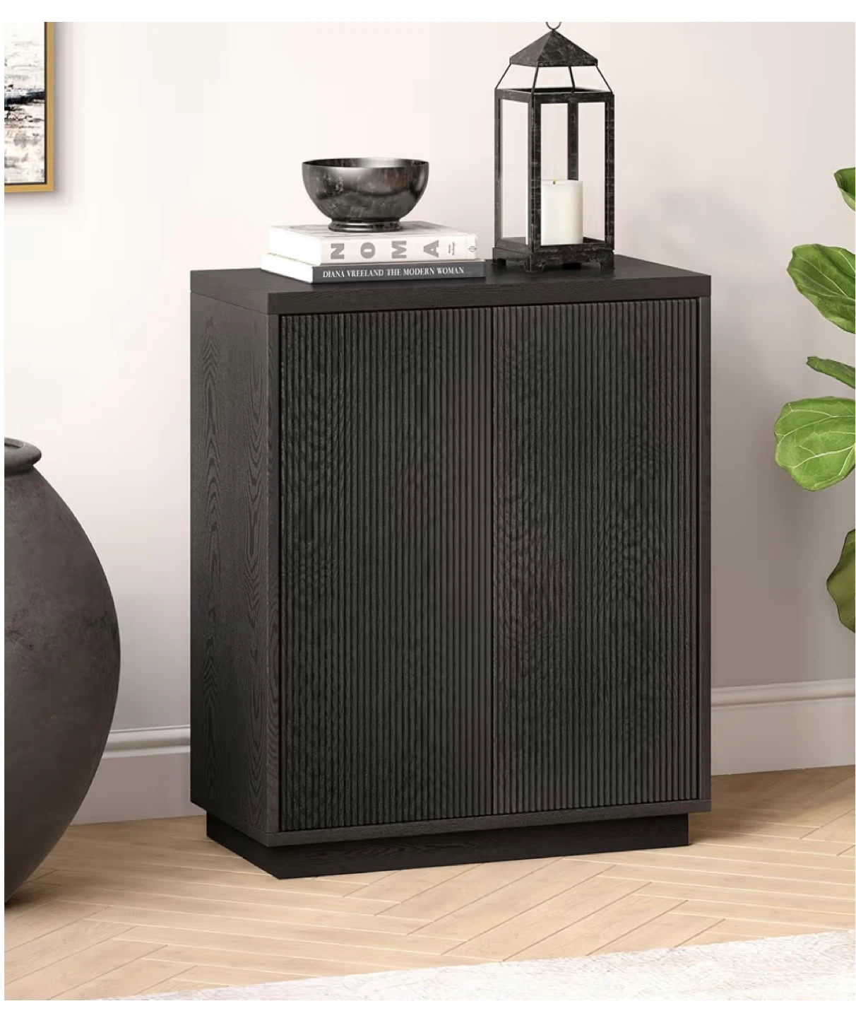 Henn&Hart 28" Wide Rectangular Accent Cabinet - Natural Black - photo 2